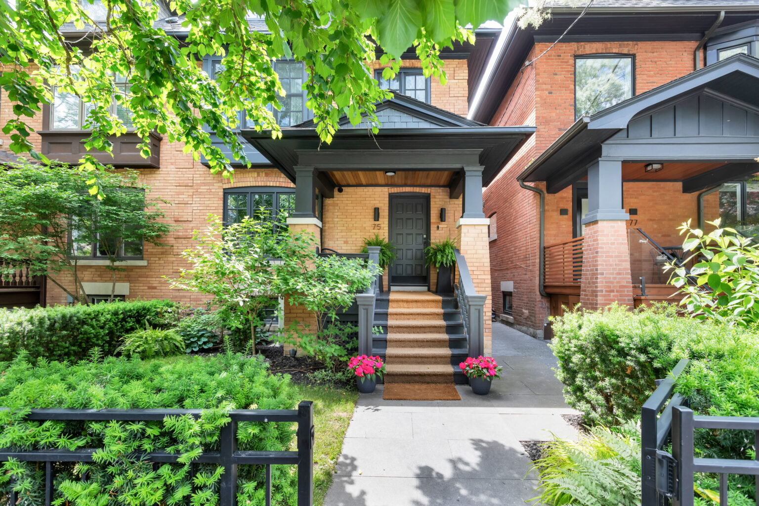 Exterior of house - trees and stairs