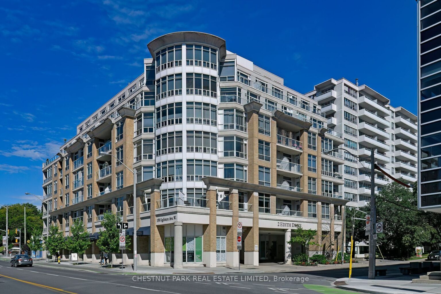 Exterior of Toronto Building With Shops