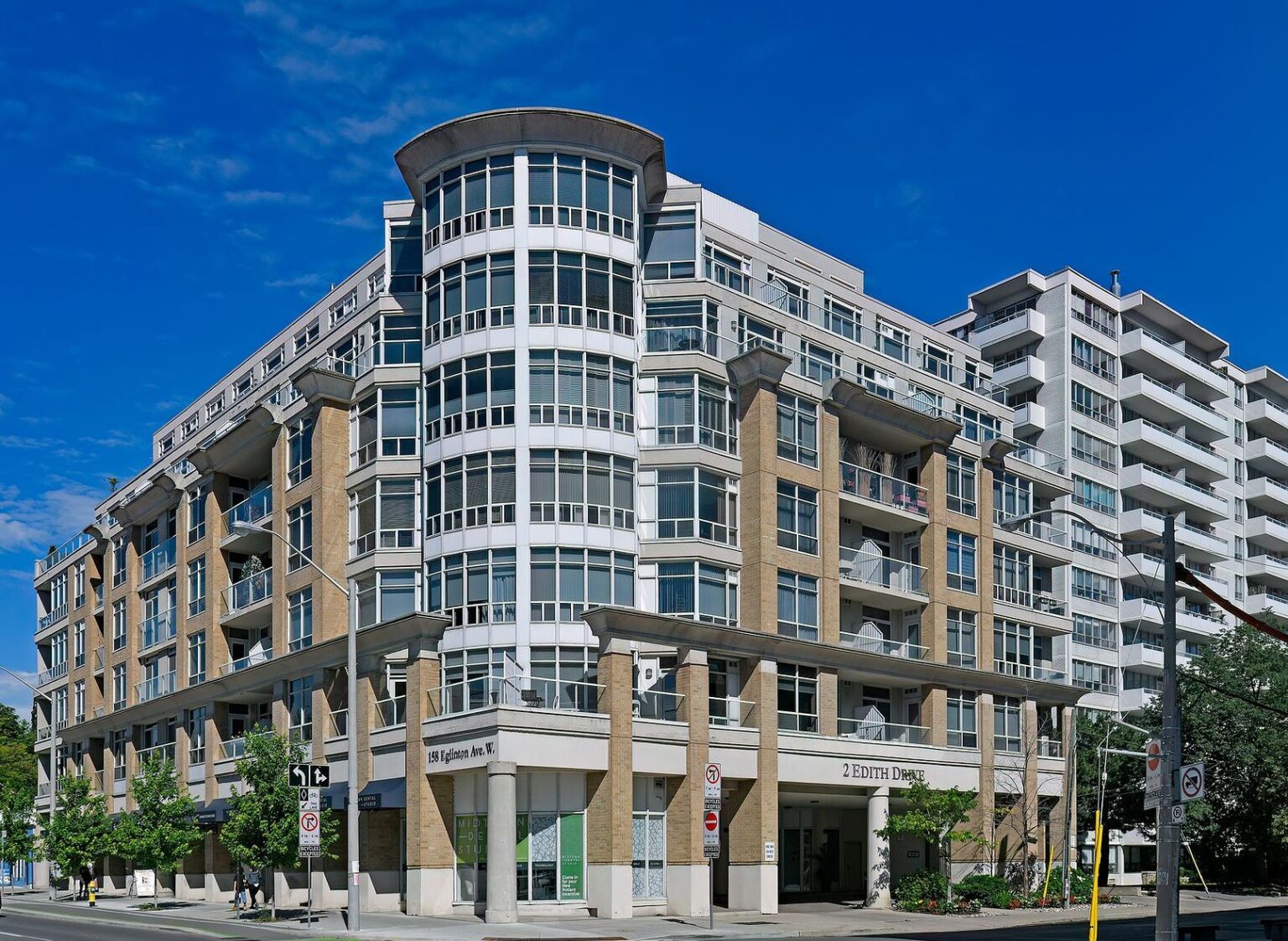 Exterior of Toronto Building With Shops